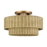 Weavington 3 Light Large Semi Flush Mount 10.5 Inch X 18 Inch Wide by Livex - 60048