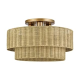 Weavington 3 Light Large Semi Flush Mount 10.5 Inch X 18 Inch Wide by Livex - 60048