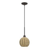 Summervine 1 Light Mini Globe Pendant 21 Inch Tall and 8 Inch Wide by Livex - 60201