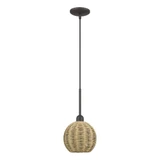 Summervine 1 Light Mini Globe Pendant 21 Inch Tall and 8 Inch Wide by Livex - 60201