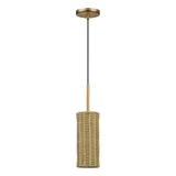 Weavington 1 Light Mini Pendant 23 Inch Tall and 5.13 Inch Wide by Livex - 60040