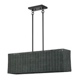 Weavington 3 Light Medium Linear Chandelier 19 Inch X 7 Inch Wide by Livex - 60552