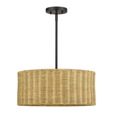 Weavington 3 Light Pendant 16 Inch Tall and 18 Inch Wide by Livex - 60043