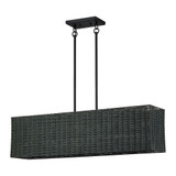 Weavington 4 Light Large Linear Chandelier 19 X 7.75 Inch Wide by Livex - 60553