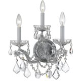 Maria Theresa 3 Light Candle Style Wall Sconce 14 Inch Tall by Crystorama - 4403