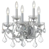 Maria Theresa 5 Light Candle Style Wall Sconce 18 Inch Tall by Crystorama - 4404