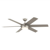 Pembertons Court 6 Blade Ceiling Fan with Light Kit 60 Inch Wide by BSH - 147-BEL-1363780