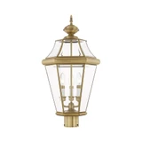 Georgetown 3 Light Outdoor Post Top Lantern 13 x 23.25 Inches by Livex - 2364