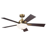 Bell Hollies 5 Blade Ceiling Fan with Light Kit 52 Inches Wide by BSH - 147-BEL-300345