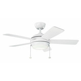 Satin Black Ceiling Fan 42 Inch with 5 Reversible Blades and Light by BSH - 147-BEL-2011811