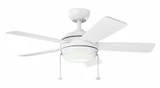 Satin Black Ceiling Fan 42 Inch with 5 Reversible Blades and Light by BSH - 147-BEL-2011811
