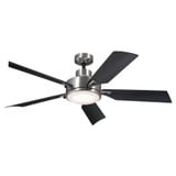 Carnock Road 5 Blade Ceiling Fan with Light Kit 54 Inches Wide by BSH - 147-BEL-330057