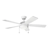 Starkk Ceiling Fan with Light Kit 13.75 Inch H by 52 Inch W by Kichler - 330174