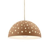 Perforated Dome 1 Light Pendant 5.5 Inch X 12.5 Inch Wide by Justice Design - CER-6257