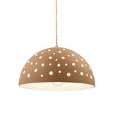 Perforated Dome 1 Light Pendant 5.5 Inch X 12.5 Inch Wide by Justice Design - CER-6257