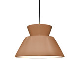 Radiance 1 Light Trapeziod Cord Pendant 8 X 11 Inch Wide by Justice Design - CER-6420-1