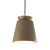 Radiance 1 Light Tall Trapezoid Cord Pendant 7.5 X 7.75 by Justice Design - CER-6425