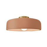 Radiance 1 Light Spire Semi Flush Mount 6 X 13 Inch Wide by Justice Design - CER-6343