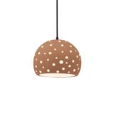 Perforated Globe 1 Light Cord Pendant 6 X 7 Inch Wide by Justice Design - CER-6580