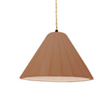 Radiance 1 Light Fluted Cord Pendant 7 X 10.75 Inch Wide by Justice Design - CER-6600