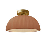Radiance 1 Light Pleated Dome Semi Flush Mount 8.25 X 13 by Justice Design - CER-6623
