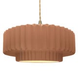 Radiance 1 Light Tier Pleated Pendant 6 X 16.25 Inch Wide by Justice Design - CER-6555