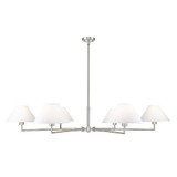 Leila 6 Light Chandelier In Modern Style 10.75 x 63 Inches Wide by Z-Lite - 744-63R
