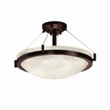 Clouds Ring 3 Light 21 Inch Wide Semi Flush Mount by Justice Design - CLD-9681-35