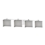 Textile Era 4 Light Rectangle Gray Vanity Light by Justice Design - FAB-8444-55-GRAY