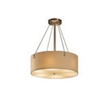 Textile Finials 3 Light Crem F1 Large Pendant by Justice Design - FAB-9531-CREM-F1