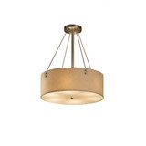 Textile Finials 3 Light Crem F1 Large Pendant by Justice Design - FAB-9531-CREM-F1