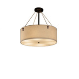 Textile Finials 3 Light Crem F2 Large Pendant by Justice Design - FAB-9531-CREM-F2