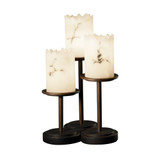 LumenAria Dakota 3 Light Table Lamp with Faux Alabaster Shade by JD - FAL-8797-12