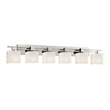 Fusion Aero 6 Light Rbon Glass Vanity Light by Justice Design - FSN-8706-55-RBON