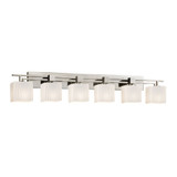 Fusion Aero 6 Light Rbon Glass Vanity Light by Justice Design - FSN-8706-55-RBON