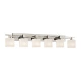 Fusion Aero 6 Light Opal Glass Vanity Light 56 Inch Wide by Justice Design - FSN-8706-30-OPAL