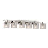 Fusion Aero 6 Light Seed Glass Vanity Light by Justice Design - FSN-8706-55-SEED