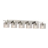 Fusion Aero 6 Light Seed Glass Vanity Light by Justice Design - FSN-8706-55-SEED