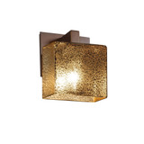 Fusion Modular 1 Light Mror Glass Metal Wall Sconce by Justice Design - FSN-8931-55-MROR