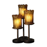 Veneto Luce Dakota Three Light Table Lamp by Justice Design - GLA-8797-16-AMBR