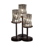 Wire Glass Dakota 3 Light Table Lamp by Justice Design - WGL-8797-10-SWCB