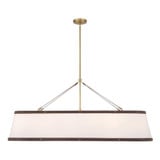 Callahan 6 Light Linear Chandelier 21.75 Inch X 47.5 Inch Wide by Crystorama - CAL-2407