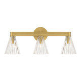 Lotus 3 Light Bath Vanity 9.25 Inch Tall and 23.5 Inch Wide by Crystorama - LOT-703