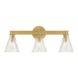 Lotus 3 Light Bath Vanity 9.25 Inch Tall and 23.5 Inch Wide by Crystorama - LOT-703