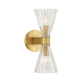 Lotus 2 Light Wall Sconce 13.75 Inch Tall and 5.5 Inch Wide by Crystorama - LOT-702