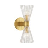 Lotus 2 Light Wall Sconce 13.75 Inch Tall and 5.5 Inch Wide by Crystorama - LOT-702