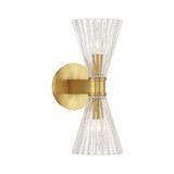 Lotus 2 Light Wall Sconce 13.75 Inch Tall and 5.5 Inch Wide by Crystorama - LOT-702