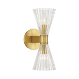 Lotus 2 Light Wall Sconce 13.75 Inch Tall and 5.5 Inch Wide by Crystorama - LOT-702