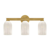 Lotus 3 Light Bath Vanity 11 Inch Tall and 22.75 Inch Wide by Crystorama - LOT-713