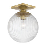 Orly 1 Light Semi Flush Mount 12 Inch Tall and 10 Inch Wide by Crystorama - ORY-1003